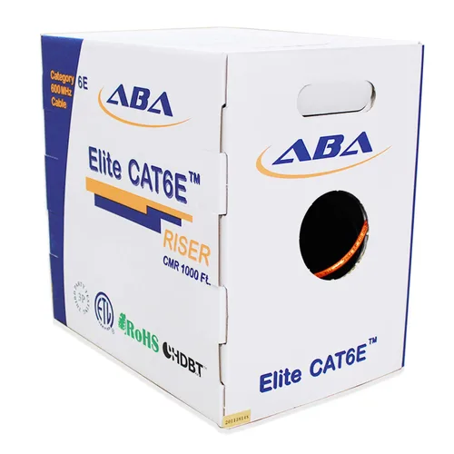Vista 9 de Elite Cable Ethernet Cat6 CMR Riser (CAT6e) de 1000 pies, 24 AWG, cable de cobre desnudo sólido, 600 MHz, con spline