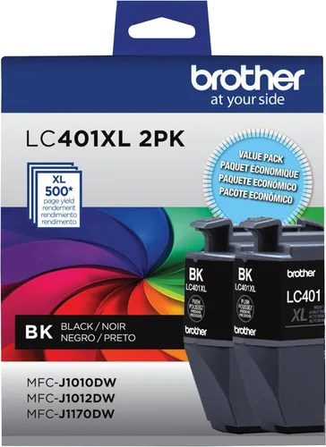 Vista 7 de Brother Cartucho de tinta negro de alta capacidad genuino LC401XLBK