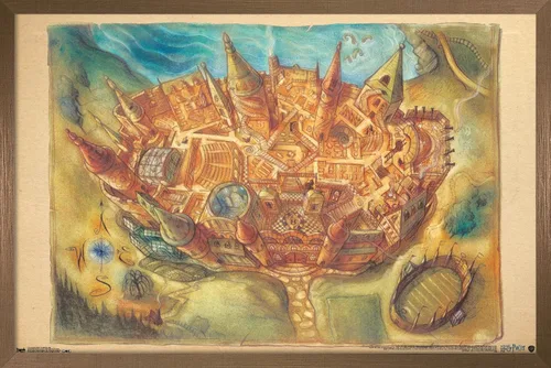 Vista 16 de Trends International The Wizarding World: Harry Potter - Póster de pared con mapa de Hogwarts, 14.725 x 22.375 pulgadas, versión enmarcada de madera