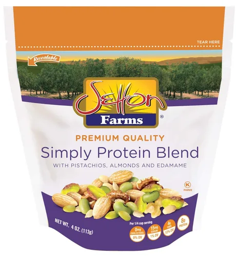 Vista 15 de Setton Farms Bolsa de mezcla de nueces de pistacho con almendras, pistachos y anacardos, bolsa resellable de 8 onzas