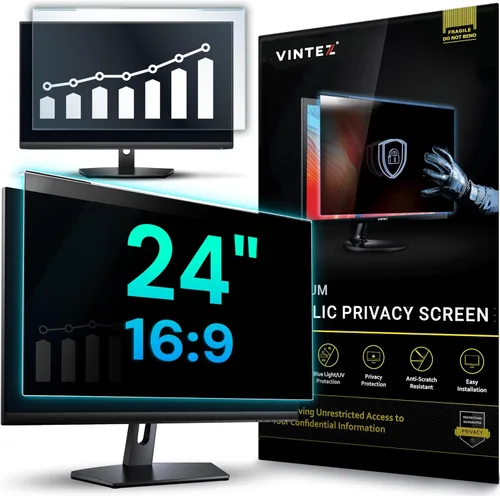 Vista 34 de VINTEZ Pantalla de privacidad de 14 pulgadas 16:9 para monitor de computadora y laptop, película protectora antirreflejos, filtro de luz azul