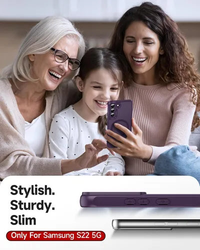 Vista 1171 de LeYi Funda para teléfono Samsung-S23: protector de pantalla e imán MagSafe Púrpura