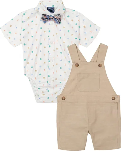 Vista 2 de Nautica Conjunto de 3 piezas para bebé, body y pajarita