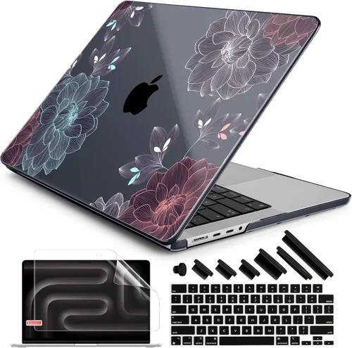 Vista 40 de DONGKE Funda para M5 MacBook Pro de 14 pulgadas 2025 2024-2021 M4 M3 M2 M1, cubierta de carcasa dura de plástico compatible con A3434 A3112 A3401