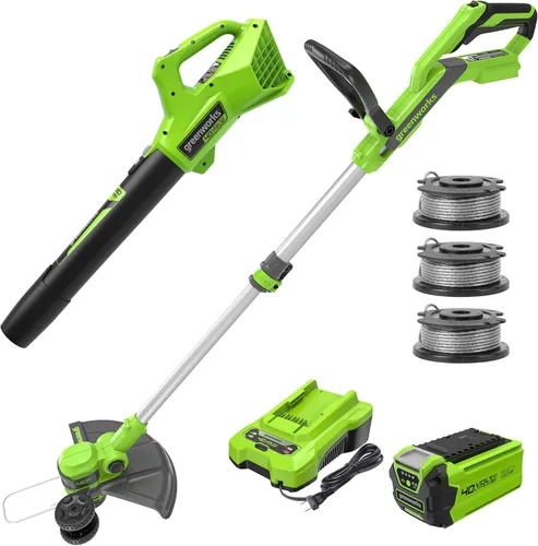Vista 10 de Greenworks Bordeadora sin escobillas de 40 V, 8 pulgadas, batería y cargador no incluidos