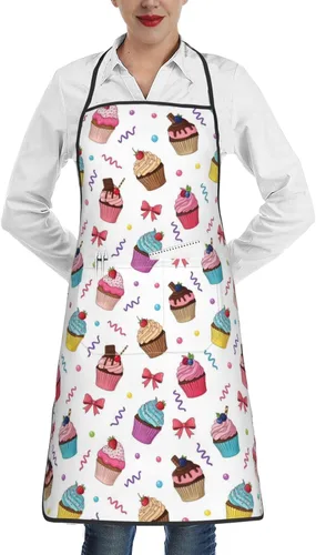 Vista 23 de Delantal de regalo de Navidad para mamá, divertido delantal de cocina con diseños festivos