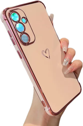 Vista 35 de ZTOFERA Funda diseñada para Google Pixel 7a, bonito diseño de corazones de amor con borde chapado y protección de lente de cámara, para Google Pixel