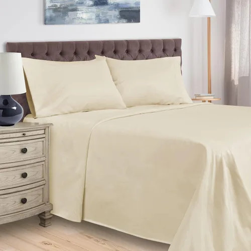 Vista 16 de BLUENILEMILLS Ultra Soft Premium Deep Pocket 400-Thread Count Elasticized Fitted Egyptian Cotton Bed Sheet Set, Sateen Weave, Solid, by Blue Nile