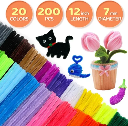 Vista 2 de Cuentas de pony a granel para pulseras, 1200 piezas multicolor + 200 limpiadores de tuberías, hacer cuentas a granel para trenzar el cabello