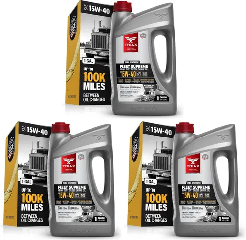 Vista 11 de Triax Fleet Supreme ESP 15W-40 API CK-4 Aceite de motor diésel completamente sintético, optimizado y potenciado por fricción con molibdeno