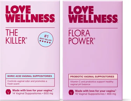 Vista 7 de Love Wellness The Killer Supositorios vaginales de ácido bórico Equilibra el pH y apoya el control de olores, un equilibrio vaginal saludable