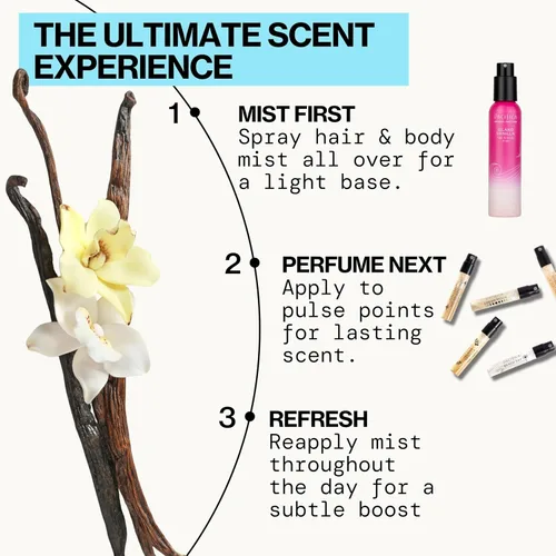 Vista 176 de Pacifica Beauty, Wanderlust - Juego de prueba de perfume en aerosol, vainilla isla, 5 aromas, juego de regalo de muestra de fragancia, aceites