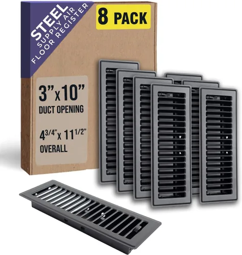 Vista 55 de Se ajusta a aperturas de conducto de 2x10 y 10x2 Registro de piso con diseño de rejilla de Handua Diseño resistente y transitable