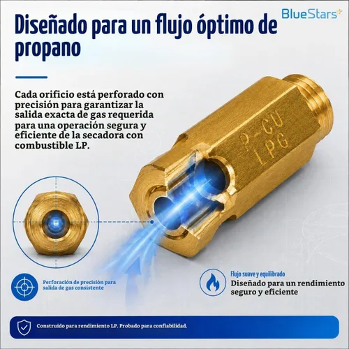 Vista 9 de 383EEL3002D - Kit de conversión de gas natural a gas propano líquido y piezas para secadores LG/Kenmore – Reemplaza AP5204371 PS3522300 LP11835