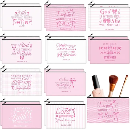 Vista 18 de Reginary - Juego de 20 piezas de bolsa de cosméticos para mujer, espaciosas bolsas de maquillaje con cremallera, neceser de artículos de aseo