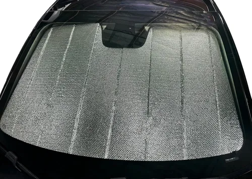 Vista 7 de Hecho en Estados Unidos – Parasol para parabrisas de ajuste personalizado – Parasol reversible para Tesla Model 3 2018-2023