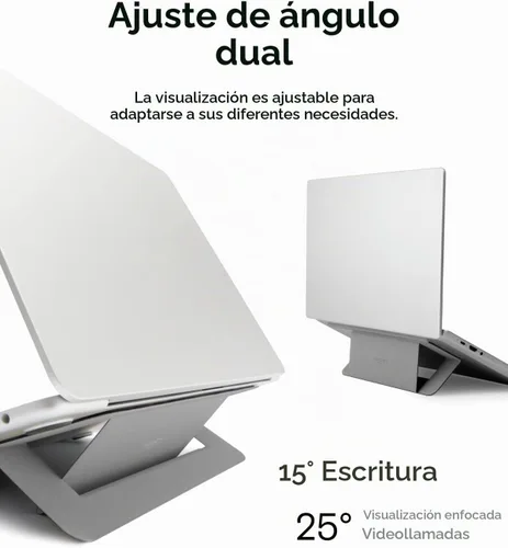 Vista 6 de MOFT Adhesive Laptop Stand, Foldable &Portable Laptop Riser for Mobile Work Negro