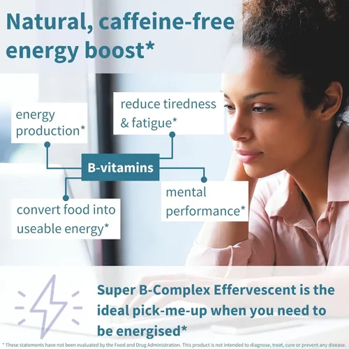 Vista 4 de Igennus Super B-Complex Suplemento efervescente líquido metilado de vitamina B, bebida energética de acción rápida, sin cafeína y azúcar, sabor a