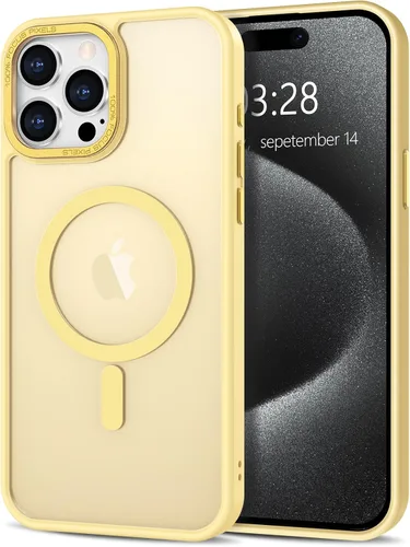 Vista 296 de Anuck - Funda magnética para iPhone 11 compatible con MagSafe, carcasa trasera mate translúcida dura, borde de TPU, delgada, resistente a impactos