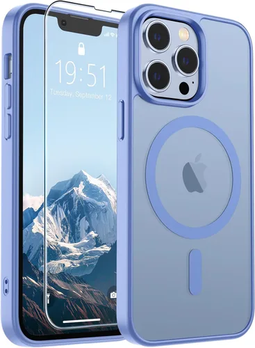 Vista 33 de SUPFINE - Funda magnética para iPhone 14 Pro Max (compatible con MagSafe), (protección contra caídas de grado militar de 10 pies), delgada, Negro
