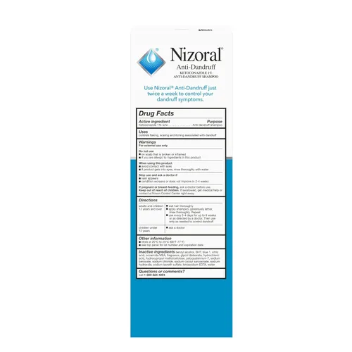 Vista 10 de Nizoral Champú anticaspa con 1% de ketoconazol, 14 onzas líquidas, aroma fresco, champú antifúngico
