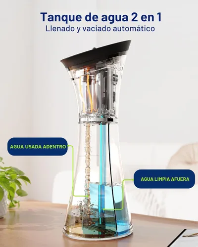 Vista 4 de KAUGIC Kit mejorado de eliminación de cera de oído con tanque de desecho de una pieza, limpiador seguro con sensor de temperatura del agua, kit