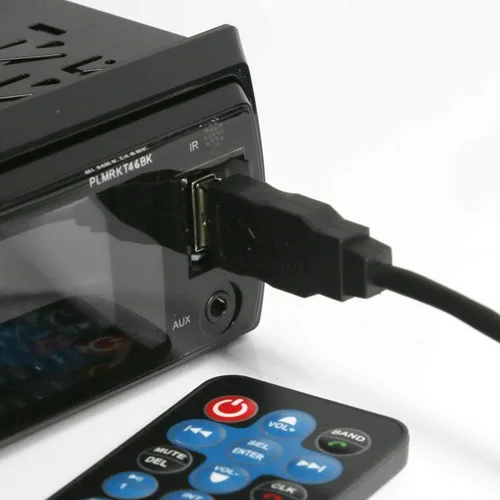 Vista 6 de Pyle Kit de altavoces receptor de unidad marina, estéreo digital LCD integrado con Bluetooth y micrófono con sistema de radio AM FM de 5.25