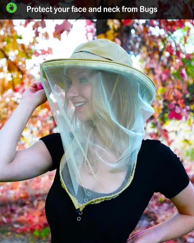 Vista 7 de Mosquito Head Net Hat, Providing a Physical Barrier to Help Keep Mosquitoes and Bugs Away from Your Face