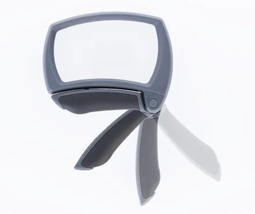 Vista 2 de Carson Lupa LED iluminada con 2 lupas rectangulares de potencia para leer, inspección, baja visión, pasatiempos y manualidades (MJ-50)