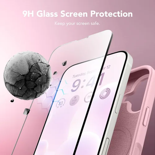Vista 1360 de GONEZ Funda magnética para iPhone 14, compatible con Magsafe, con protector de pantalla + protector de cámara, forro de microfibra antiarañazos