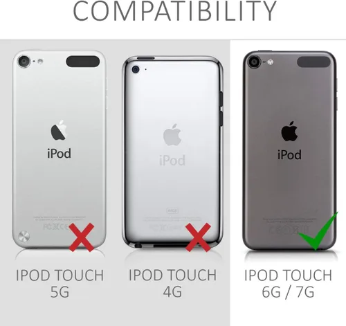 Vista 6 de kwmobile Funda de silicona TPU compatible con Apple iPod Touch 6G / 7G (6ª y 7ª generación), funda protectora suave y flexible, color rosa neón