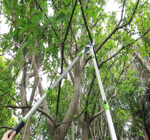 Vista 6 de Yunque resistente y podadora de derivación con mango telescópico (26-41 pulgadas), podadora de jardín ajustable de 5 capas, cortador de ramas de 2