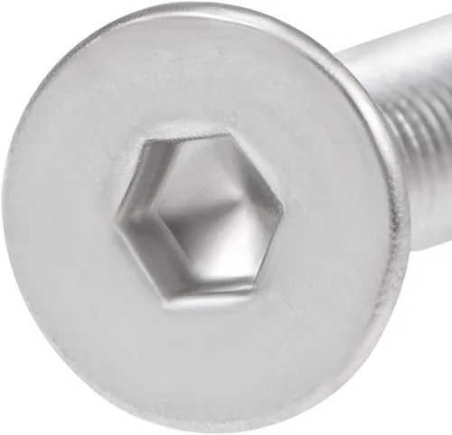 Vista 3 de uxcell Tornillos de máquina de cabeza plana M3x40mm Tornillo hexagonal interno 304 pernos de sujeción de acero inoxidable 20 piezas