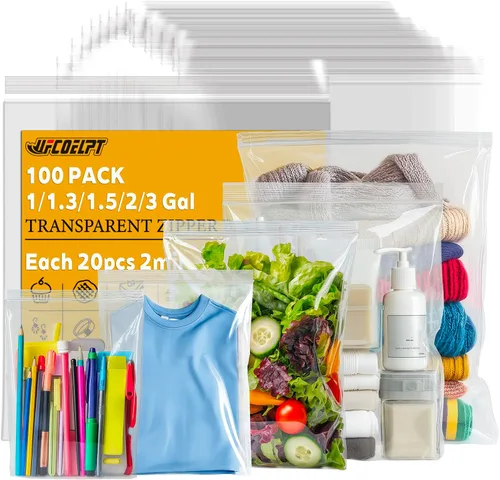 Vista 11 de Bolsas transparentes pequeñas con cremallera, 1000 unidades (1.5 x 2 pulgadas y 2 x 2 pulgadas cada una de 500), bolsas de plástico con cierre