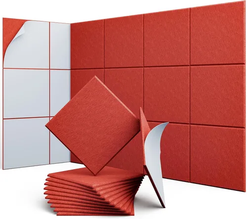 Vista 28 de Paneles acústicos hexagonales, paquete de 12 paneles de absorción de sonido de alta densidad de 12 x 10 x 0.4 pulgadas para mejorar la reducción