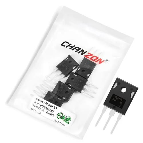 Vista 96 de Chanzon 2N60 TO-220AB NMOS MOS N-Channel Power MOSFET Transistor, alto voltaje y corriente nominal, (paquete de 10 unidades)