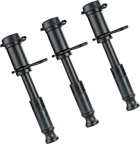 Vista 10 de BulletProof Hitches - Pasador de bloqueo de enganche de remolque de 5/8" - Ajuste universal, acero inoxidable, tapa de goma resistente a la Negro