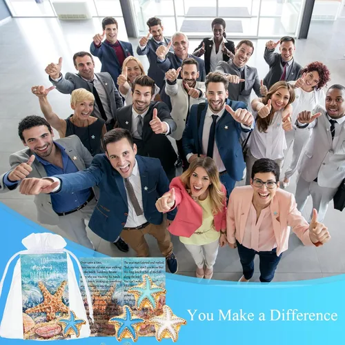 Vista 7 de Unittype 60 juegos de regalos de historia de estrellas de mar de agradecimiento, recuerdos de historias de estrellas de mar a granel, pines