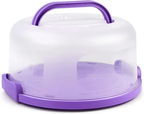 Vista 10 de Zoofen Porta pasteles con asa Soporte para pasteles de 10 pulgadas Contenedor redondo para 10 pulgadas o menos (verde)