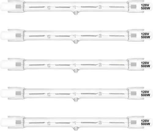 Vista 8 de R7S - Bombillas halógenas de 100 W, regulables, 120 V, 3.071 in, tipo T3 J, con larga vida útil, bombillas lineales de doble extremo blanco cálido