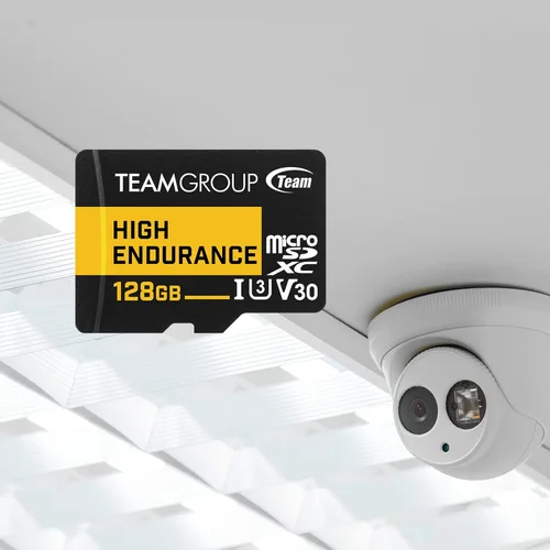 Vista 5 de TEAMGROUP Alta resistencia 64GB x 5 unidades Micro SDXC UHS-I U3 V30 4K 100 MB/s (diseñada para monitorear), estable y duradera, compatible