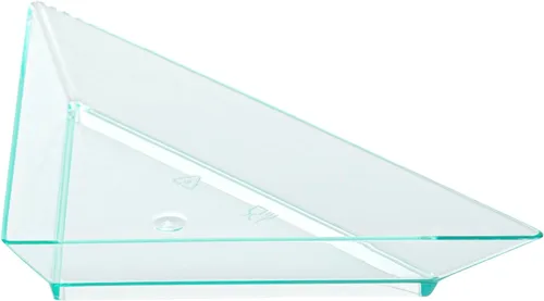 Vista 2 de Restaurantware Mini platos de aperitivo de 4 x 2 pulgadas, 100 platos triangulares desechables – Sirve muestras de aperitivos o aperitivos