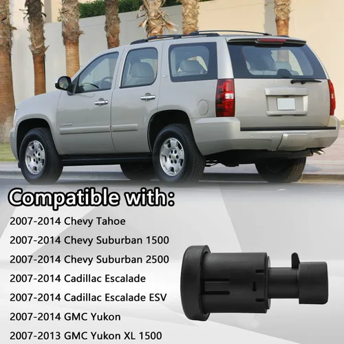 Vista 6 de Botón de interruptor de liberación de cristal de ventana trasera compatible con Chevy Tahoe Suburban Cadillac Escalade GMC Yukon 2007-2014