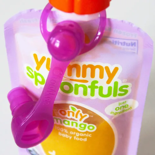 Vista 16 de ChooMee SoftSip - Bolsa superior para alimentos Destete LED para bebés, válvula de control de flujo sin derrames, protege la boca de los niños