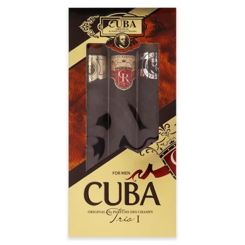 Vista 5 de Cuba Trio Best 1 Set de regalo (3 x 1.17 oz Eau De Toilette Spray) Oro, VIP, Royal Fragancia para hombre