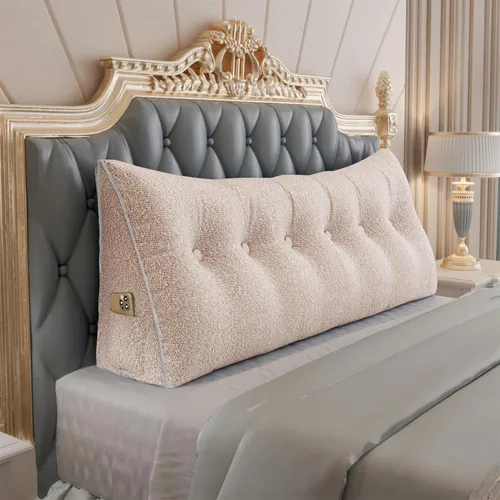 Vista 53 de Almohada de cabecero de 11 libras engrosada tamaño queen para sentarse en la cama, almohada de apoyo para la espalda para leer con bolsillo lateral