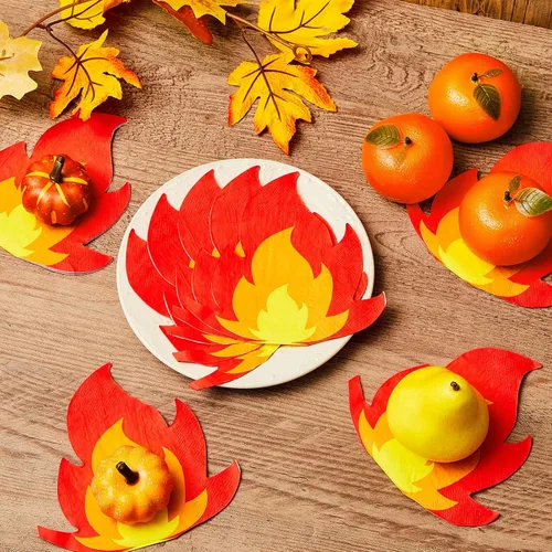 Vista 5 de Henoyso 100 servilletas de fuego, suministros de fiesta, 6.5 pulgadas, servilletas de llama desechables de papel para bomberos, camión de bomberos