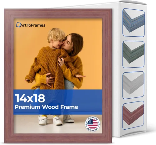 Vista 129 de Marco profundo de madera vincapervinca para fotografía 1.5 pulgadas de ancho.