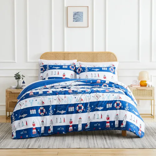 Vista 25 de Colección Geometric Maze - Calidad premium, suave, resistente a las arrugas, la decoloración y las manchas, fácil cuidado, juego de funda de edredón