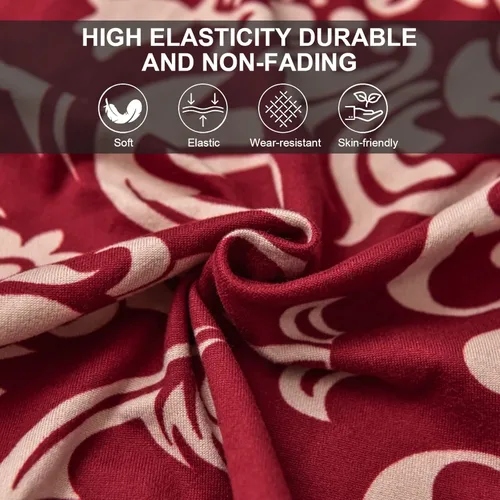 Vista 7 de Eco-Ancheng Funda para silla de comedor, funda extraíble para silla de comedor, fundas elásticas para asiento de banco, protector de muebles